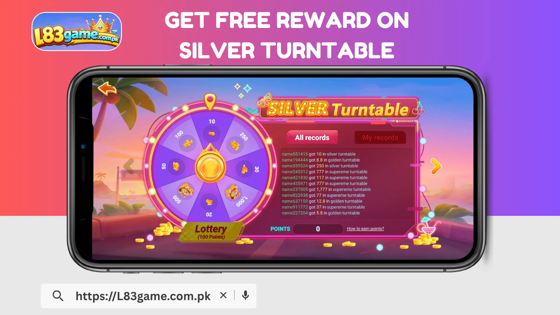 L83 Game luck wheel
